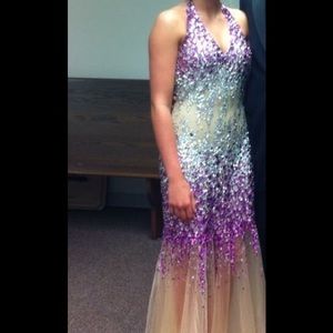 Prom gowns. Warn once