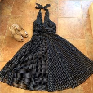 sale! 🎊Halter navy polka dot dress
