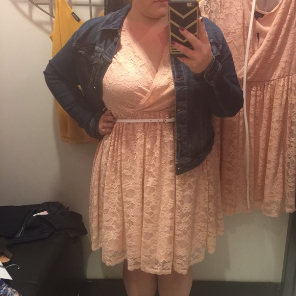 Torrid blush lace dress