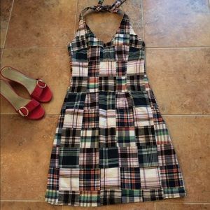 Madras halter dress