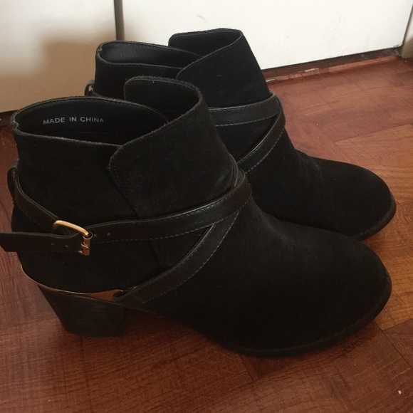 Black Suede Booties