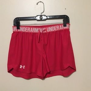 Pink Under Armour shorts