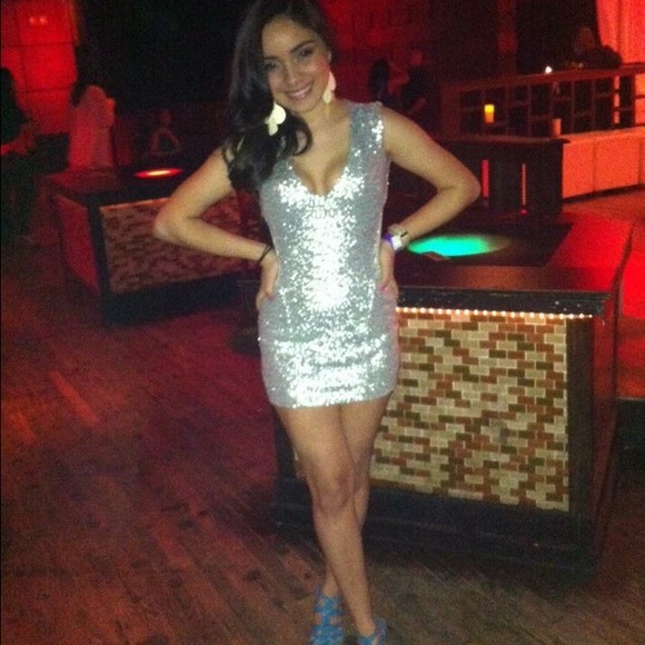 Silver sequence ASOS dress