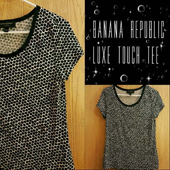 NWOT Black & White Banana Republic Luxe Touch Tee