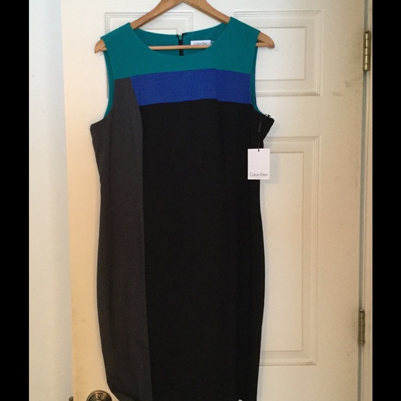 Color block sheath dress