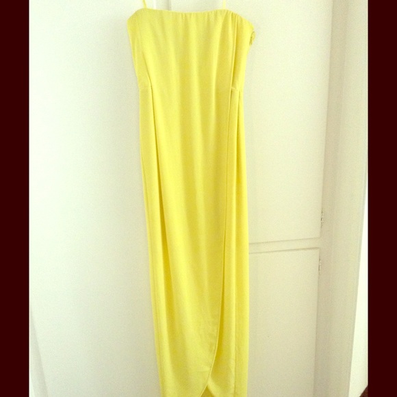 Chartreuse Yellow BCBG Maxi Gown with bodice