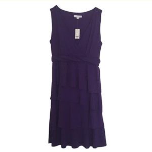 NWT New York & Company Purple Tiered Dress