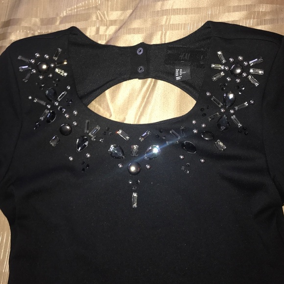 Black Detailed Dress H & M