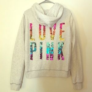 VICTORIA'S SECRET PINK SEQUIN HOODIE