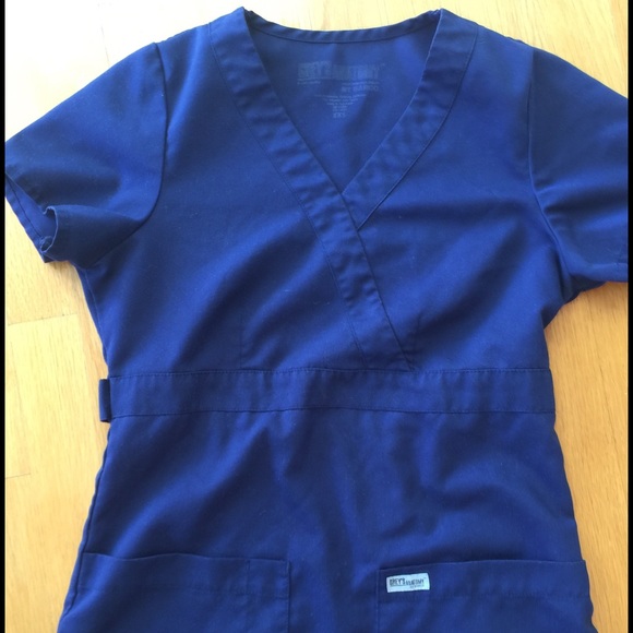 Grey's Anatomy Indigo (navy) scrub top xxs.