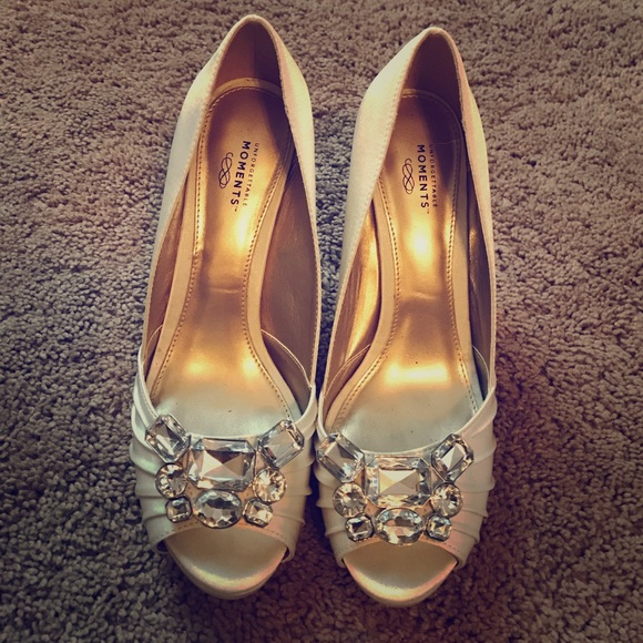 Ivory Satin Heels