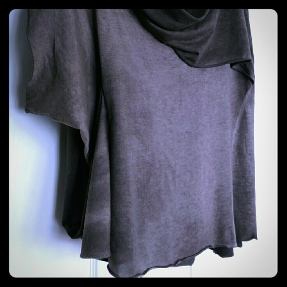 All Saints sepia color knit drape top