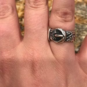 Floral belt buckle ring. James Avery