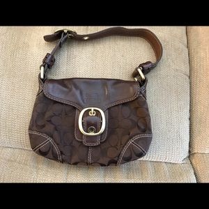 COACH SIGNATURE BLEECKER SOHO LEATHER CANVAS PURSE
