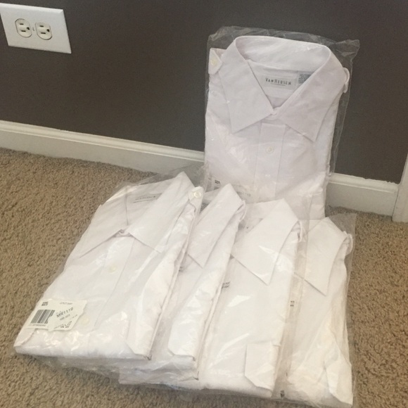 NWT White Pilot Shirts-Five of these bad boys!!