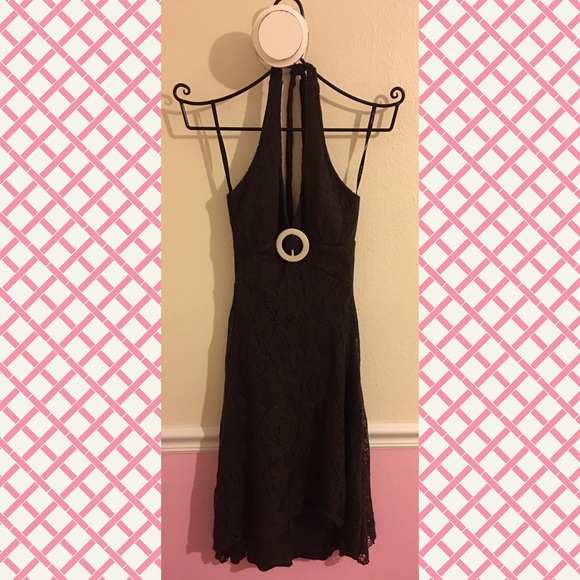 Brown halter dress