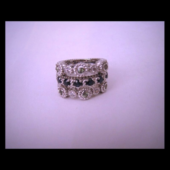 Judith Ripka 3 stack Ring.