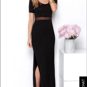 Lulus Black Maxi Dress style #210530
