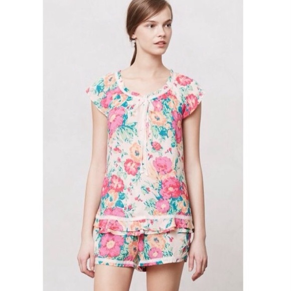 Eloise Coral Vine PJ top