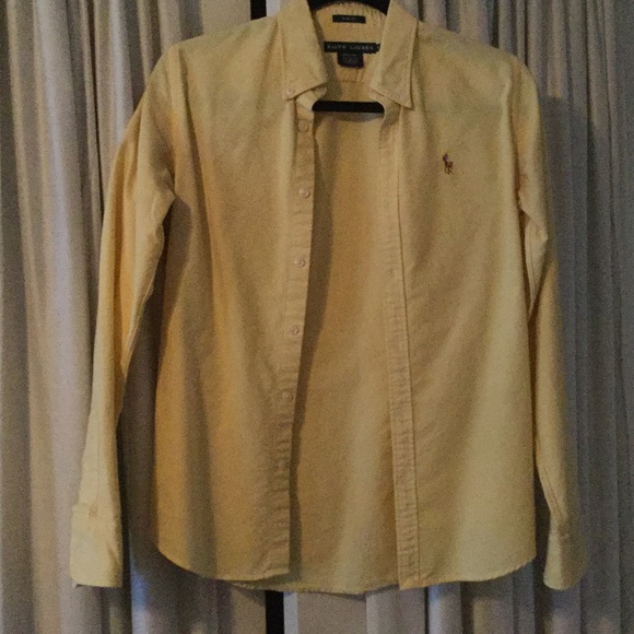 Ralph Lauren Yellow Button Down Sz 4