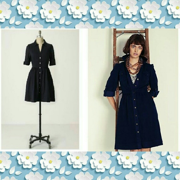 Anthropologie/Moulinette Soeurs Navy  ShirtDress