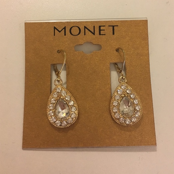 Brand New Crystal & Gold Earrings