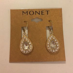 Brand New Crystal & Gold Earrings