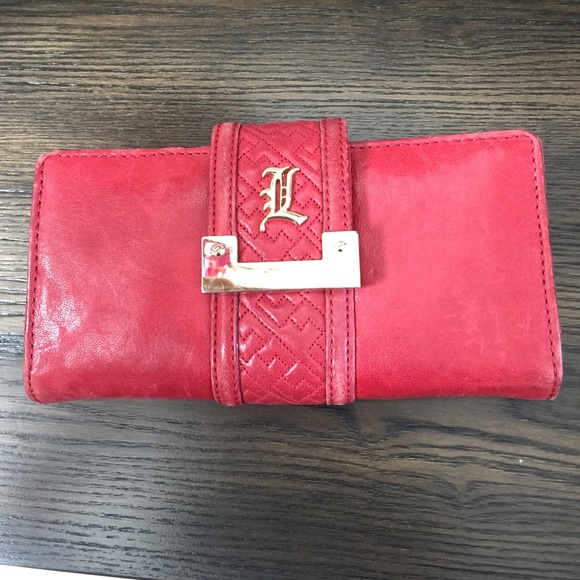 L.A.M.B red wallet.