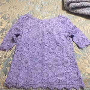 Pim + Larkin Lavender Lace Blouse