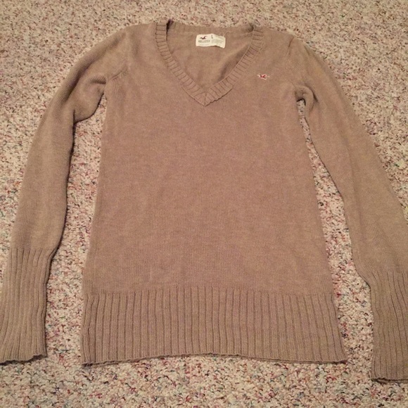 Hollister Brown V-Neck Sweater