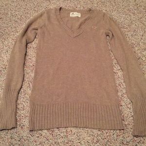 Hollister Brown V-Neck Sweater