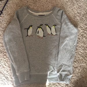 American Eagle Sequin Penguin Sweater