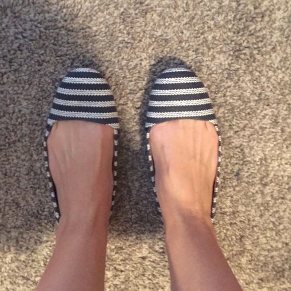 Blue and White Luck Brand Flats Size 6m