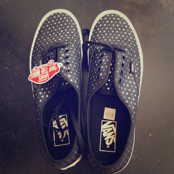 Vans black and silver sneakers