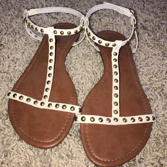 White sandals