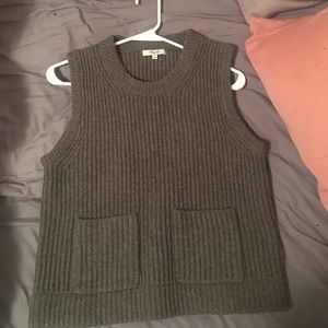 Grey/brown madewell sleeveless sweater-vest