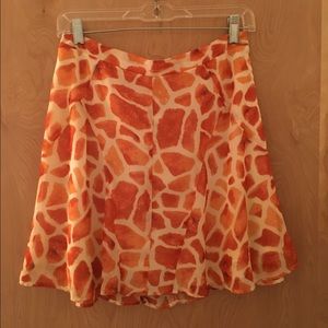 Show me your mumu skirt L giraffe print orange