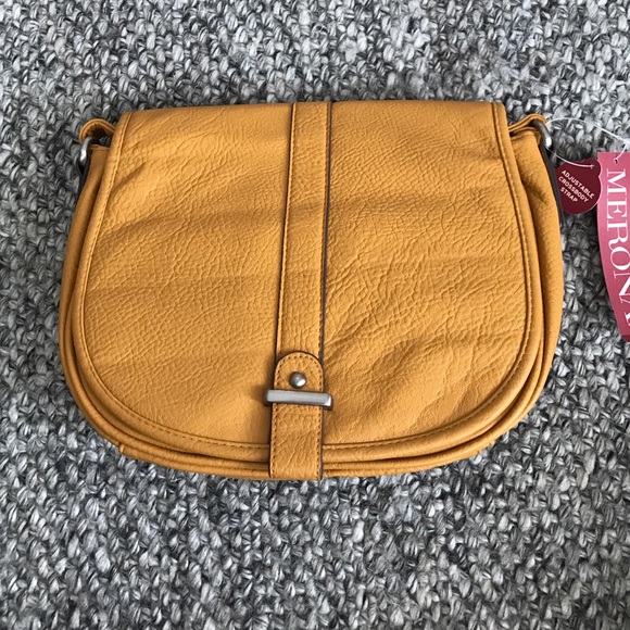 BNWT Merona Mustard Bag