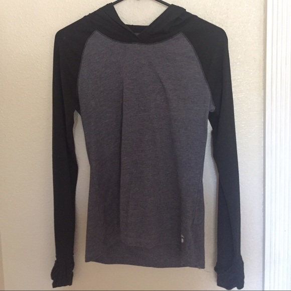 Black and grey long sleeve hoodie