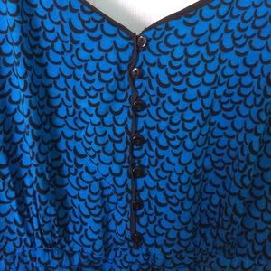 Blue patterned dress