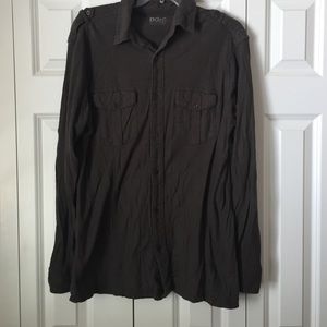 Charcoal grey button up