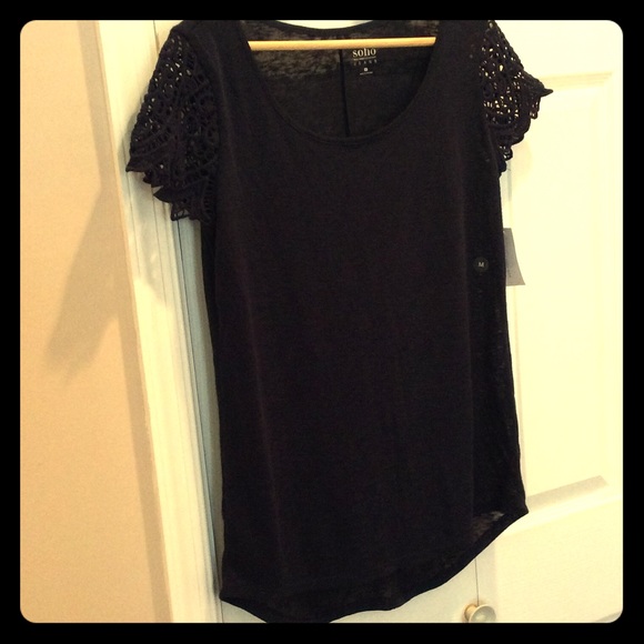 Navy blue crochet top