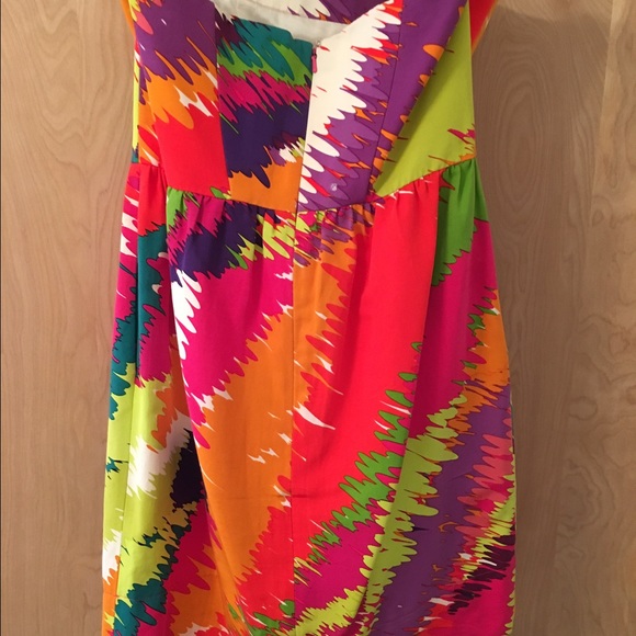Shoshanna Multi Colored strapless dress size 2 - Picture 3 of 4