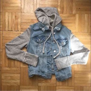 Hooded jean jacket