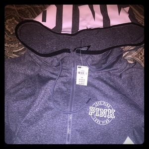 PINK ultimate full zip, NEVER WORN, WITH TAGS