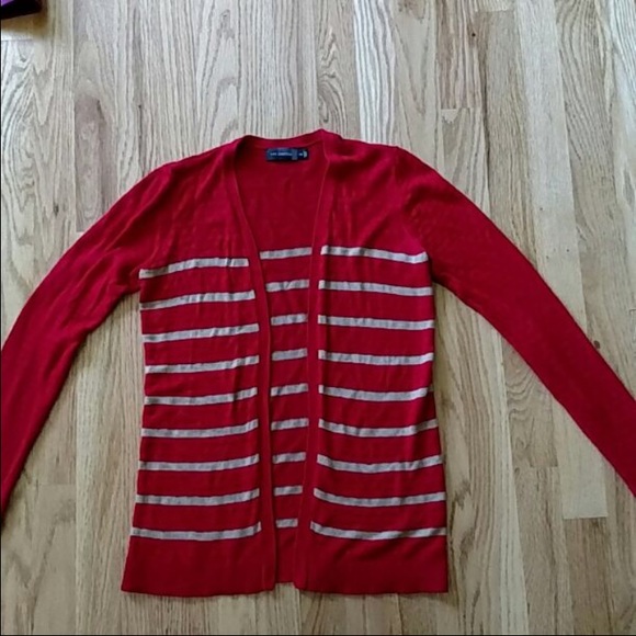 Red stripes cardigan