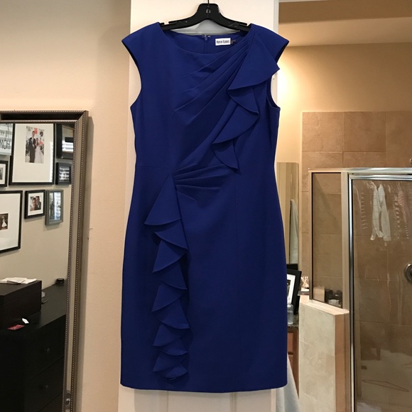 Royal Blue Formal Knee Length Dress