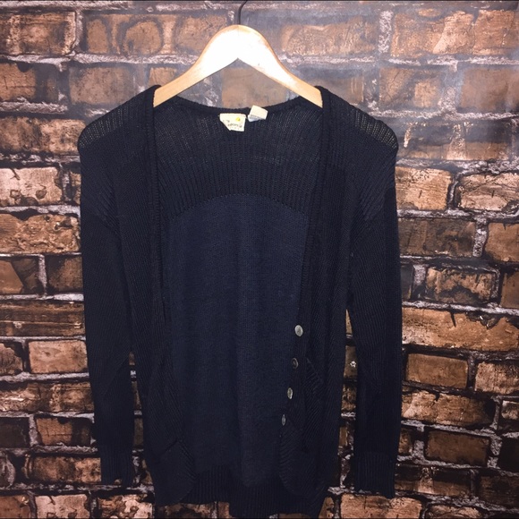 Cardigan | Black Button Down with Pockets - Picture 1 of 2