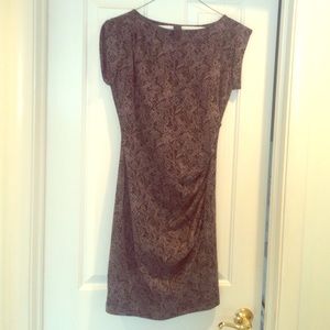 Ann Taylor xs black/grey snakeskin print dress
