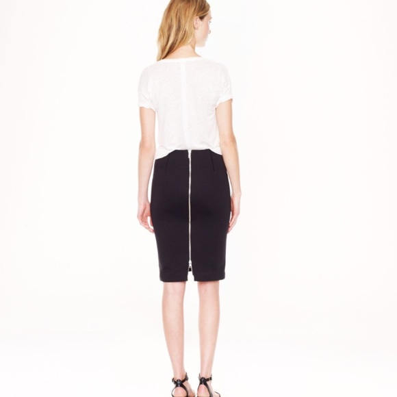 J Crew Zip Back Pencil Skirt